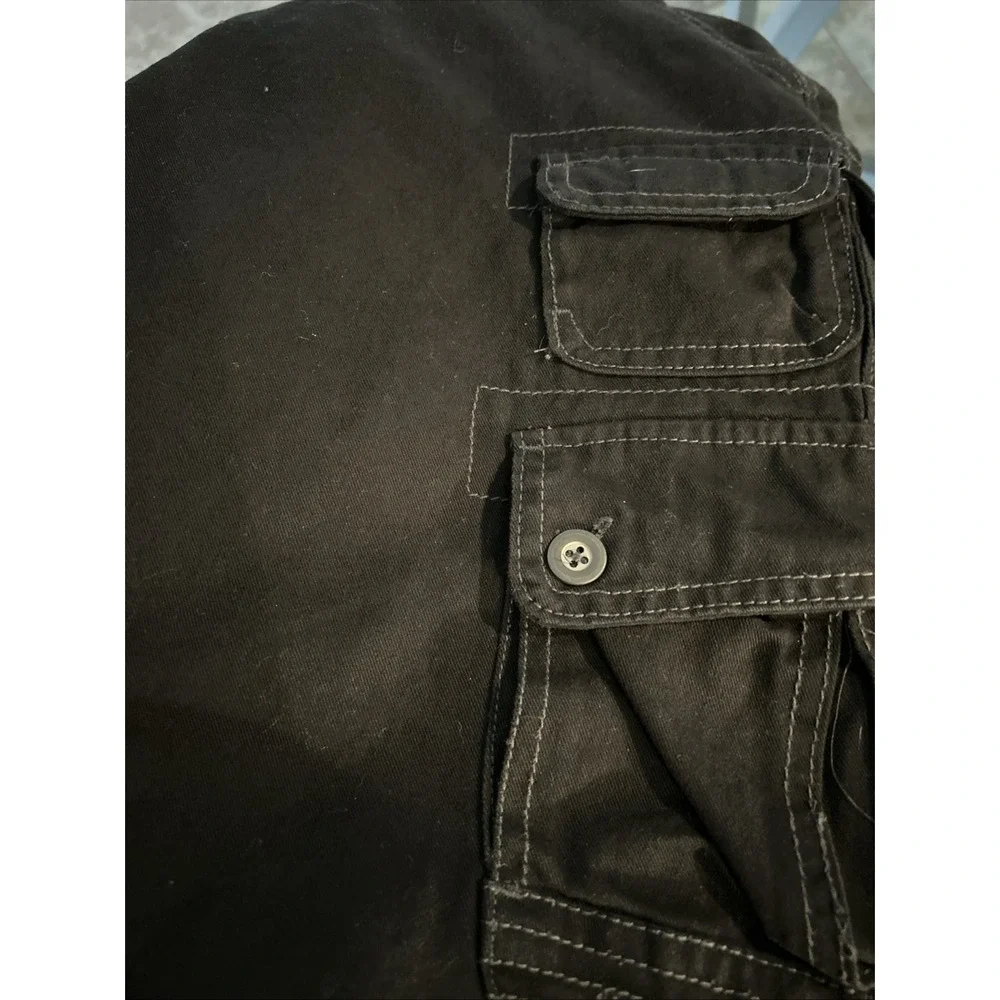 OP Men's‎ Cargo Shorts Size 36 Black Canvas Vintage Y2K